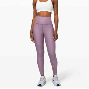 Lululemon Zoned In Tight Dusty Purple High Waist Compression Leggings